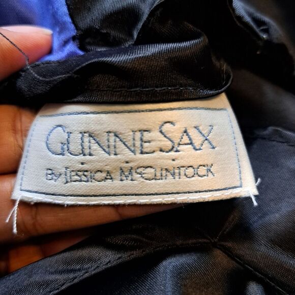 Vintage Gunne Sax Romantic Goth Y2K Sweetheart Neckline Princesscore Small Black - Picture 7 of 16